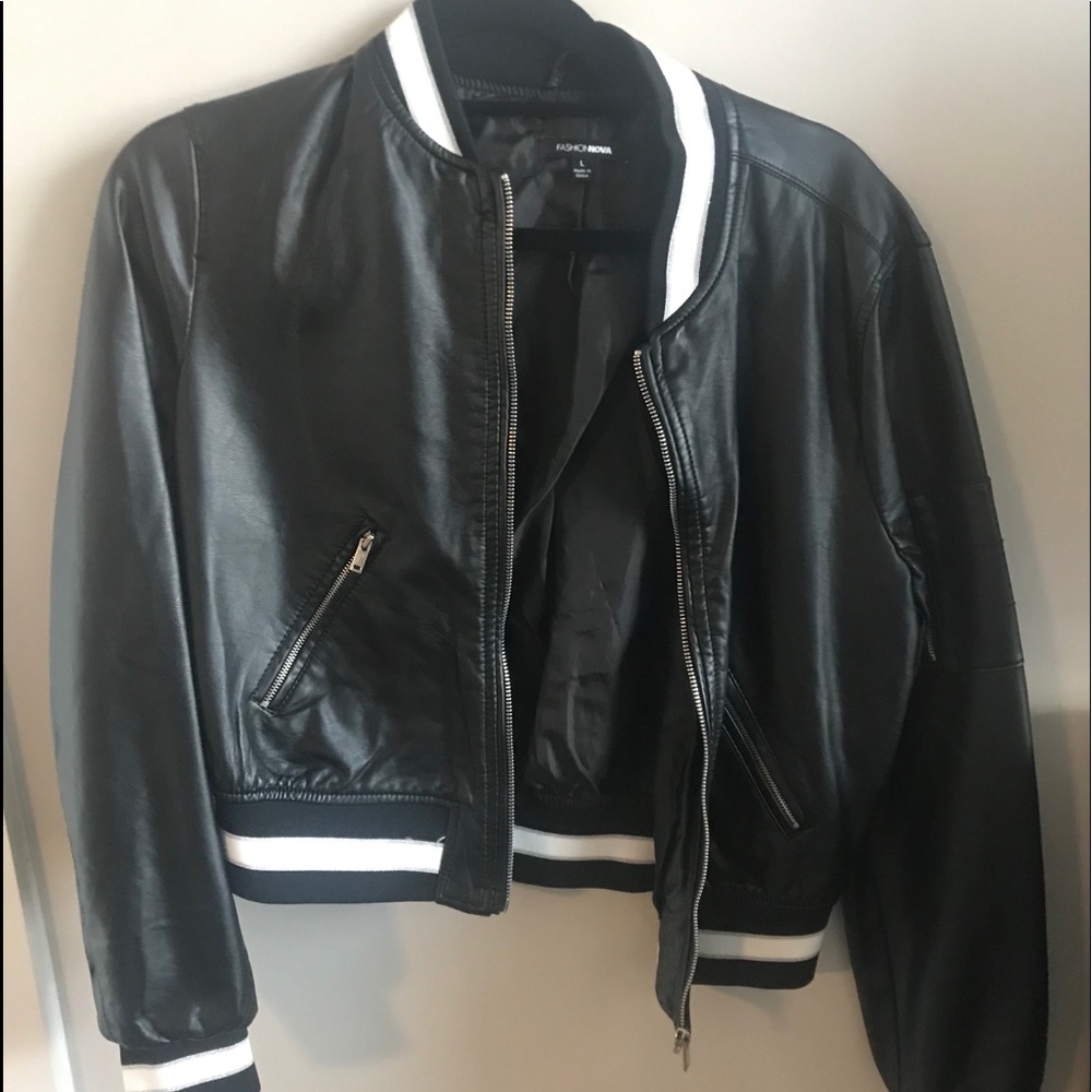 Faux leather jacket